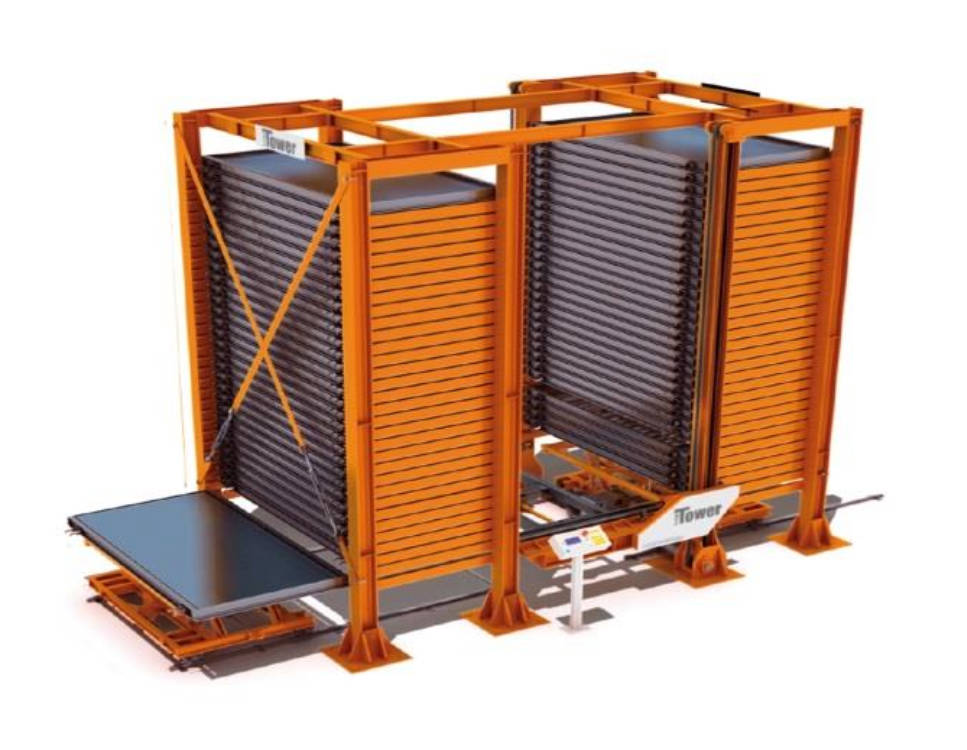 Vertikální automatizovaný skladovací systém pro plechy a plošné materiály