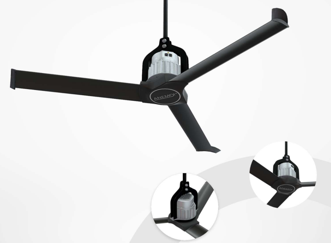 HVLS ventilátor pro velmi konforní ochladování a destratifikaci