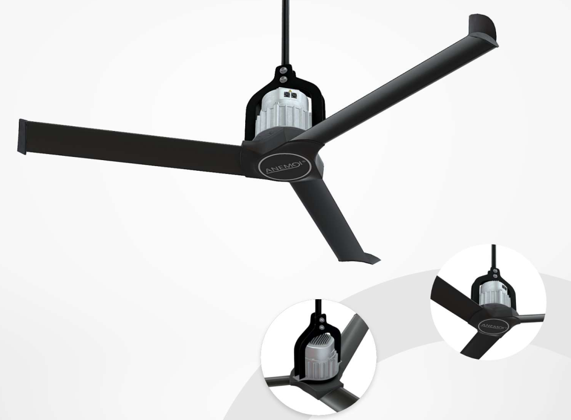 HVLS ventilátor pro velmi konforní ochladování a destratifikaci